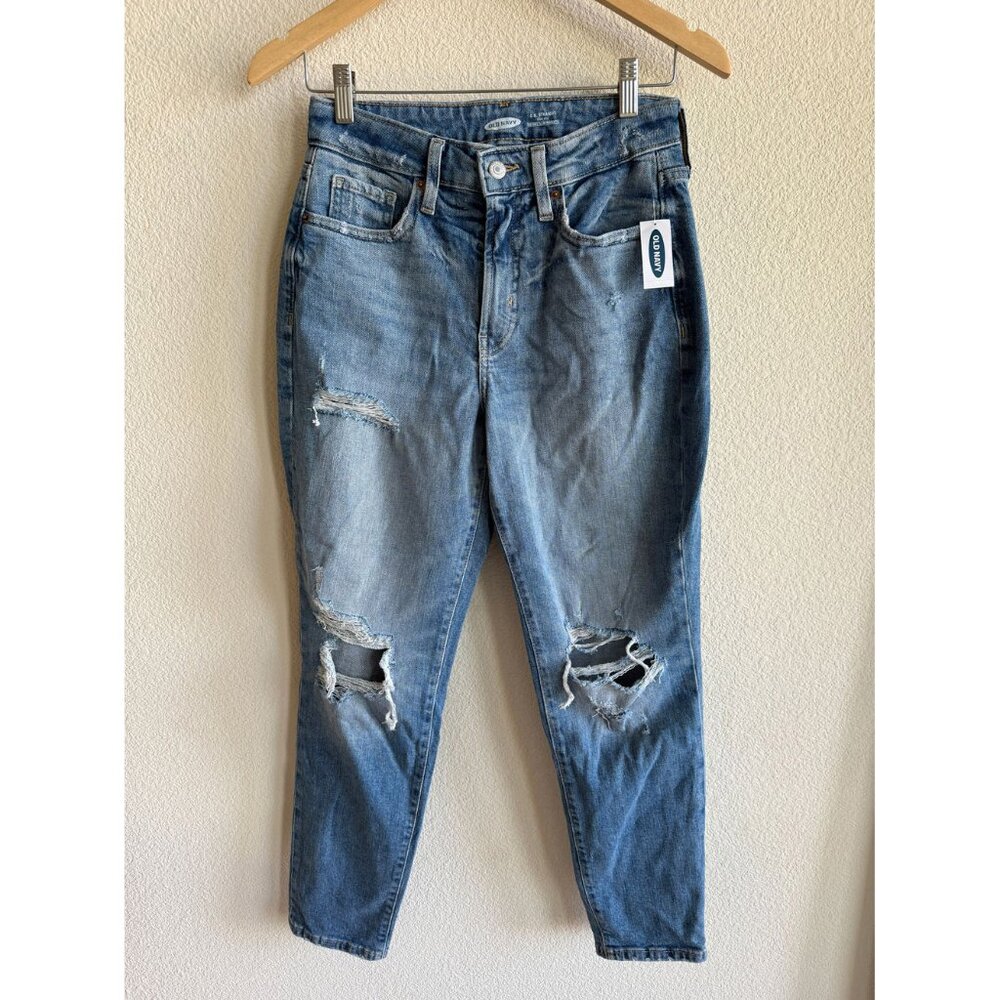 High-Waisted O.G. Straight Light-Wash Ripped Jeans - Picture 3 of 7